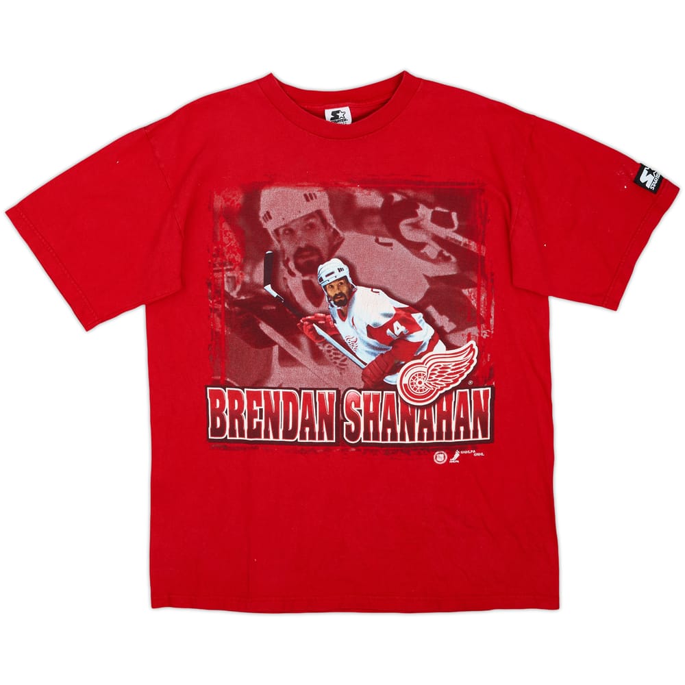 1996-99 Detroit Red Wings Brendan Shanahan Starter Graphic Tee - 7/10 - (M)