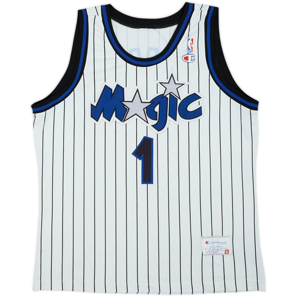 1993-98 Orlando Magic A.Hardaway #1 Champion Home Jersey - 3/10 - (XL)