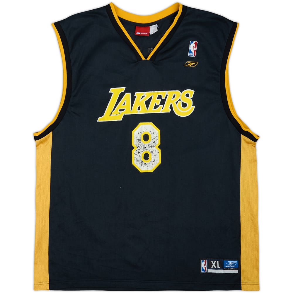 2002-06 LA Lakers Bryant #8 Reebok Alternate Jersey - 4/10 - (XL)
