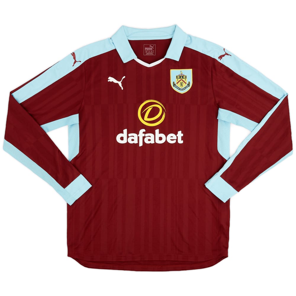 2016-17 Burnley Home L/S Shirt - 8/10 - (L)