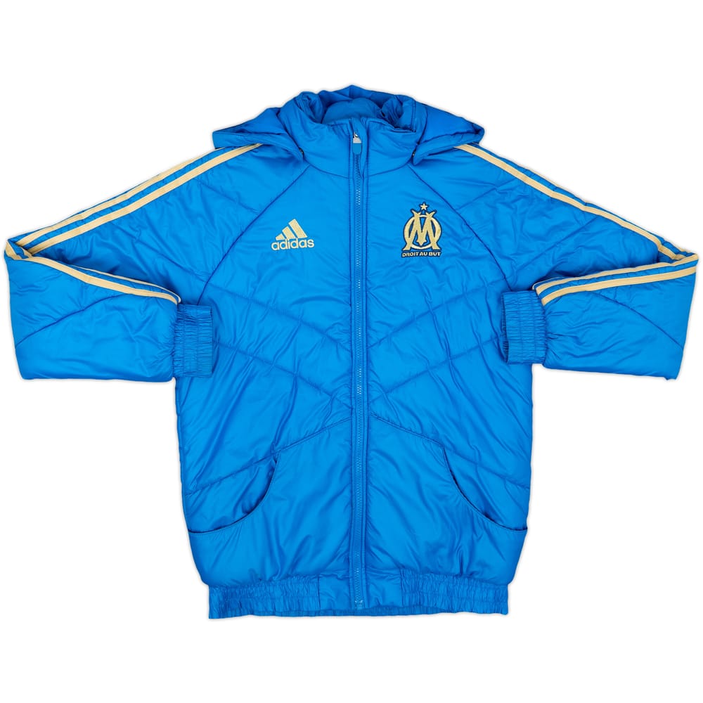 2011-12 Olympique Marseille adidas Hooded Padded Jacket - 7/10 - (XL.Boys)