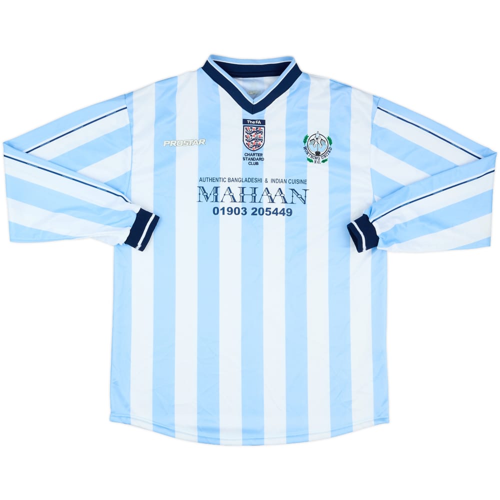 2008-09 Worthing United Match Issue Home L/S Shirt #12