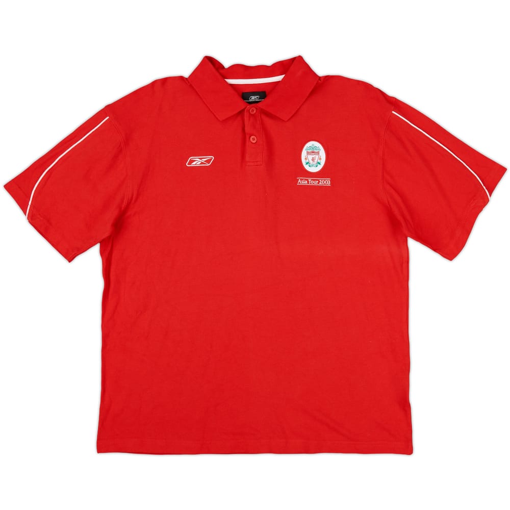 2003-04 Liverpool 'Asia Tour 2003' Reebok Polo Shirt - 9/10 - (XL)