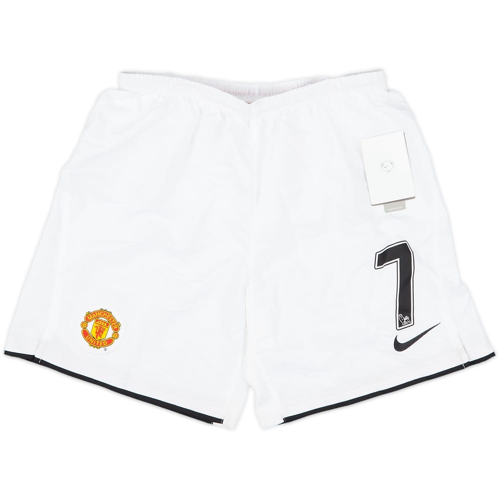 2007-08 Manchester United Home Shorts #7 (L.Boys)
