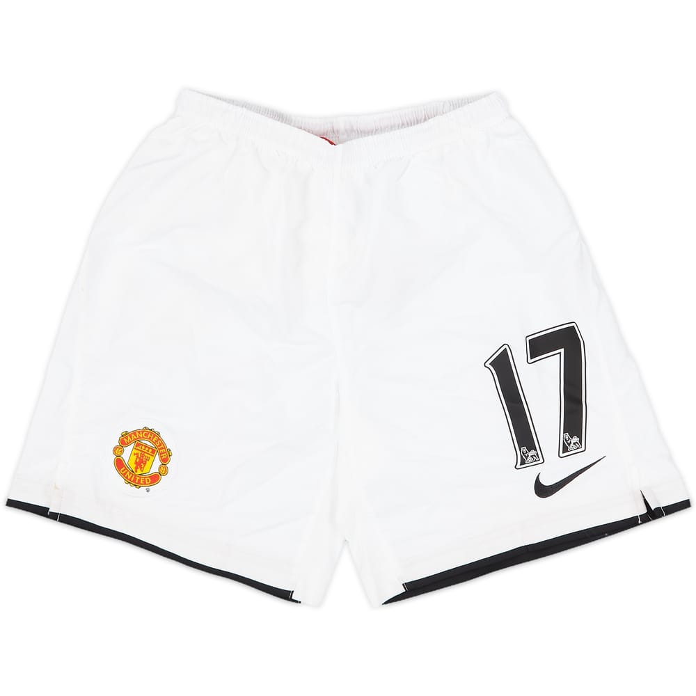 2007-08 Manchester United Home Shorts #17 - 8/10 - (S.Boys)