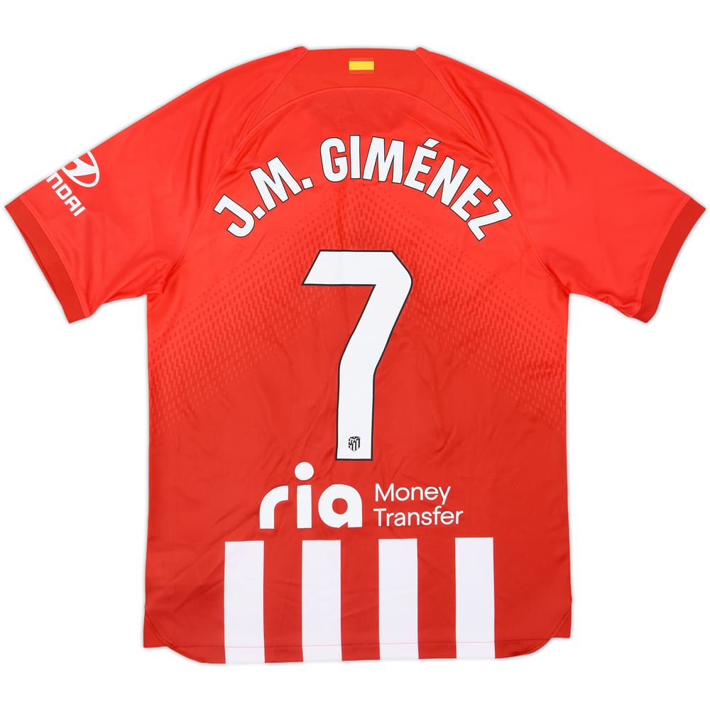 2023-24 Atletico Madrid Home Shirt J.M. Gimenez #7 (M)