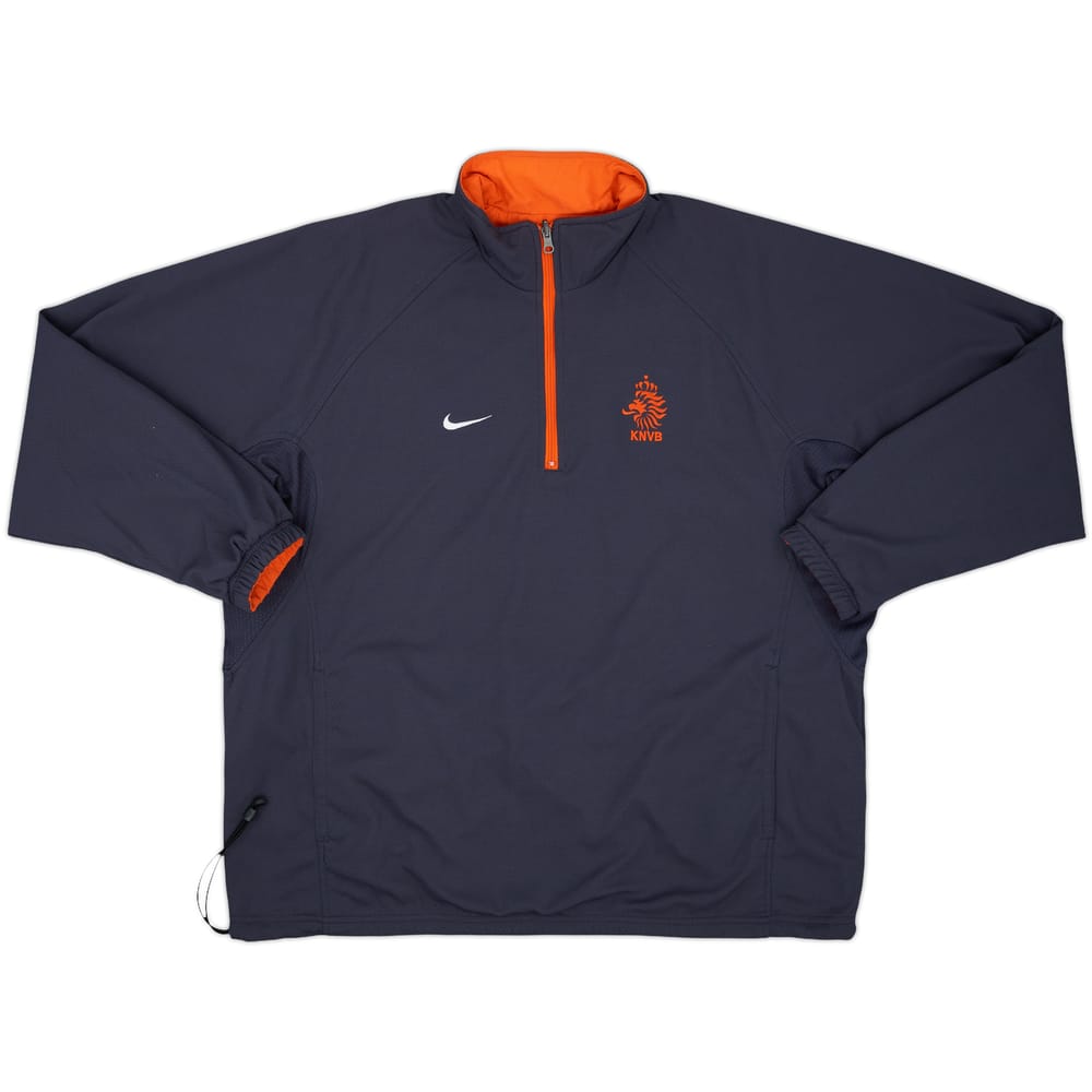2000-01 Netherlands Nike Reversible 1/4 Zip Track Jacket - 10/10 - (L)