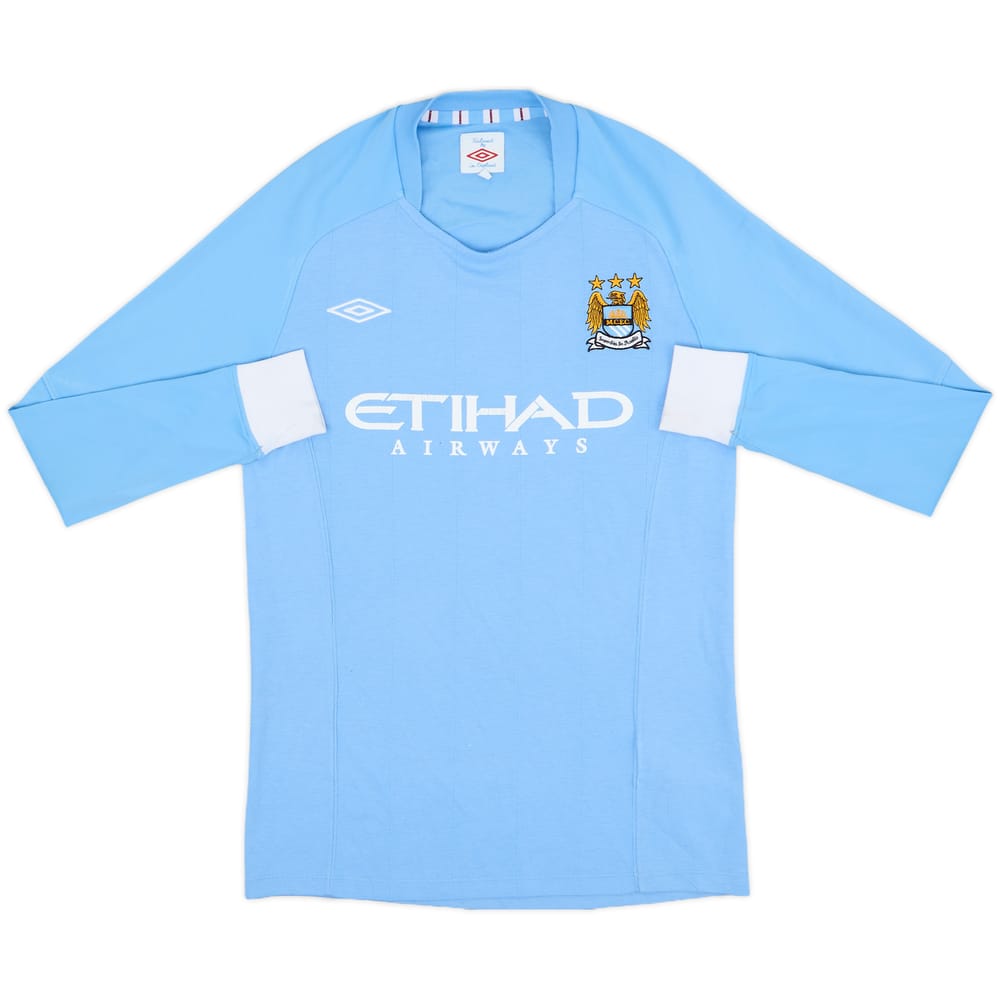 2010-11 Manchester City Home L/S Shirt #8 - 5/10 - (L.Boys)