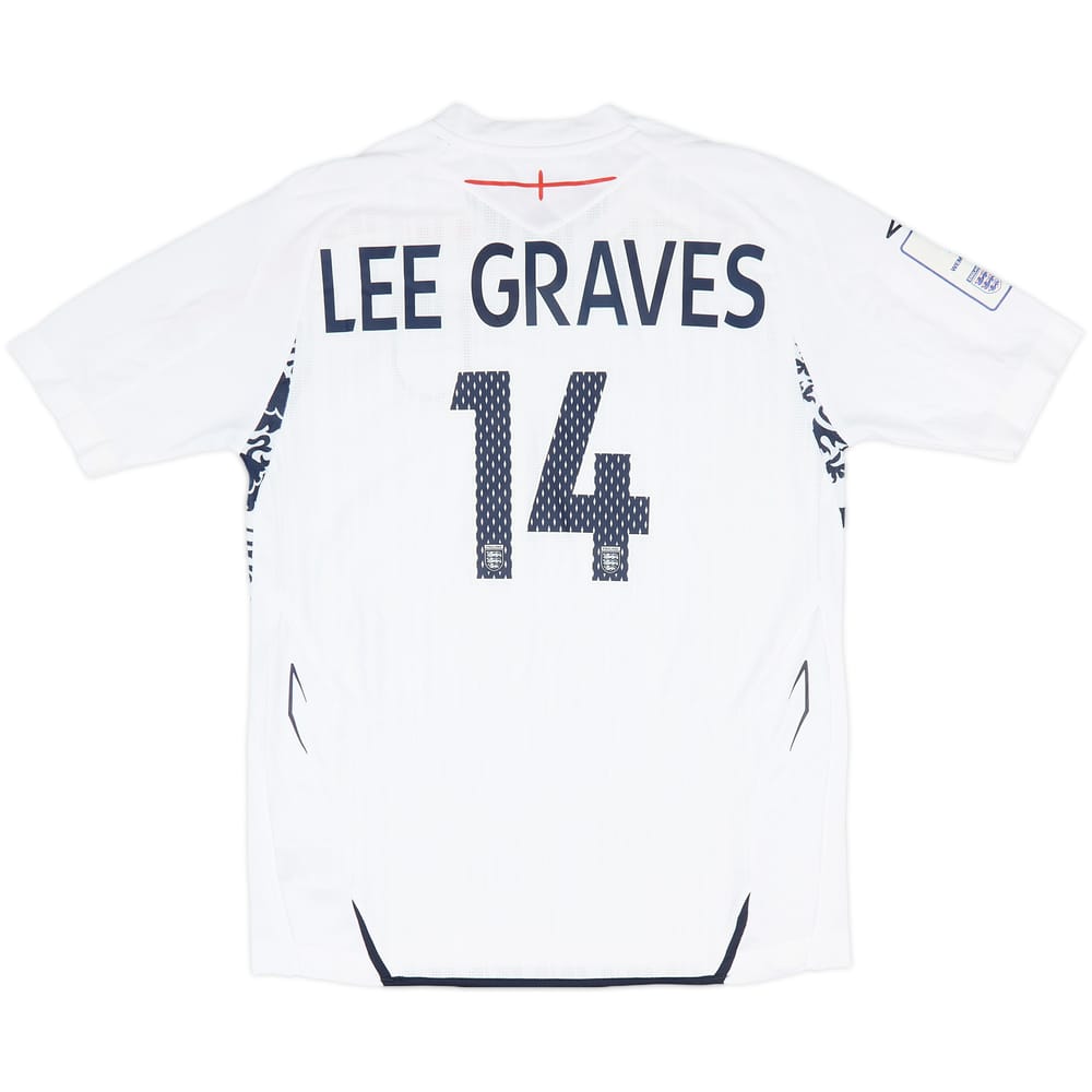 2007-09 England Home Shirt Lee Graves #14 (L.Boys)
