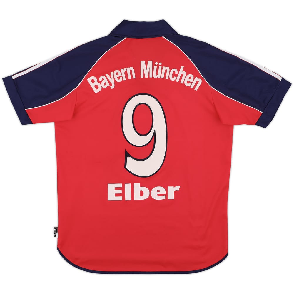 1999-01 Bayern Munich Home Shirt Elber #9 - 7/10 - (XL.Boys)