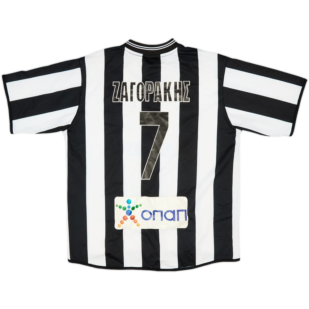 2005-06 PAOK Supporters Home Shirt Zagorakis #7 - 6/10 - (M)