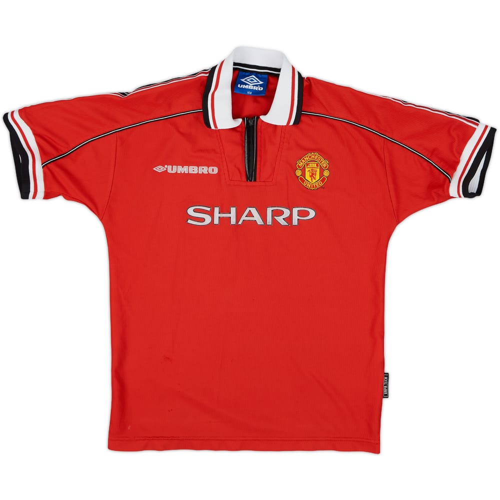 1998-00 Manchester United Home Shirt - 5/10 - (L.Boys)