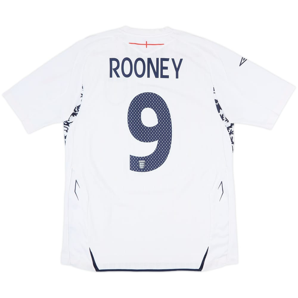 2007-09 England Home Shirt Rooney #9 - 6/10 - (L)