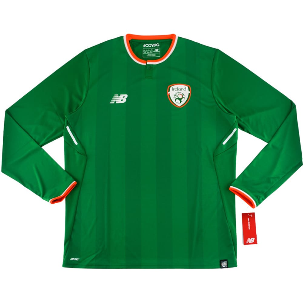 2017-18 Ireland Player Issue Home L/S Shirt - NEW