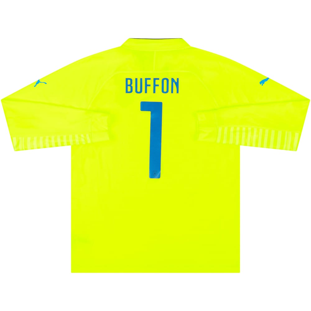 2014-15 Italy Player Issue GK Home L/S Shirt Buffon #1 - NEW
