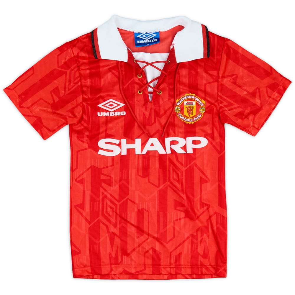 1992-94 Manchester United Home Shirt - 8/10 - (S.Boys)