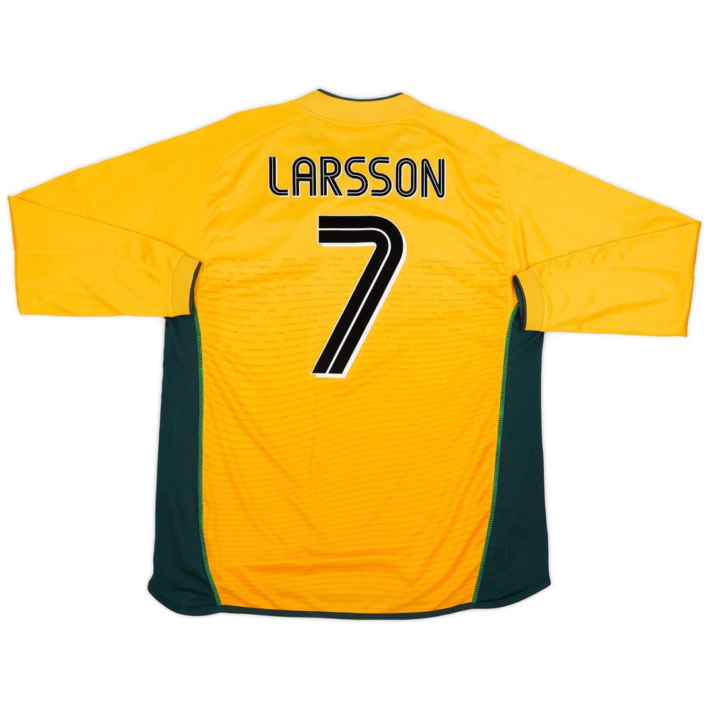 2002-03 Celtic Away L/S Shirt Larsson #7 - 9/10 - (XL)