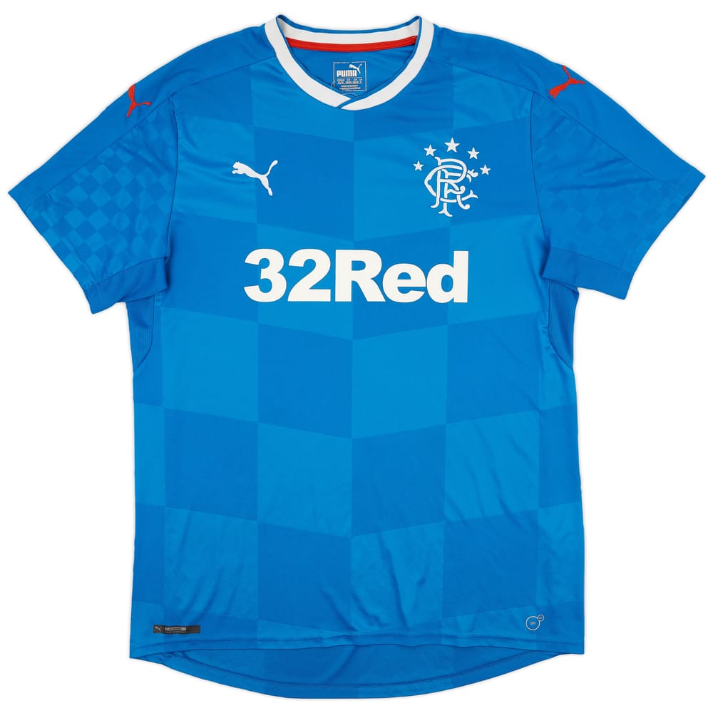 2016-18 Rangers Home Shirt - 8/10 - (XL)