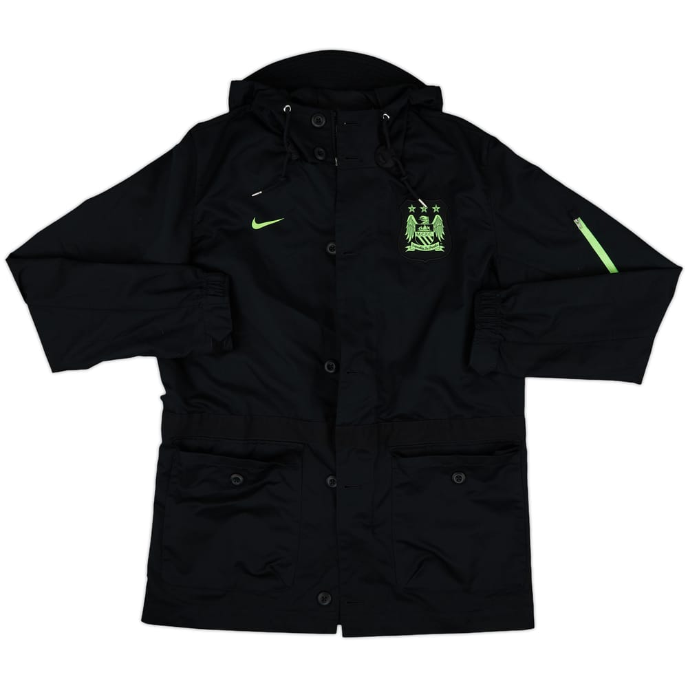 2015-16 Manchester City Nike Hooded Rain Jacket - 8/10 - (M)