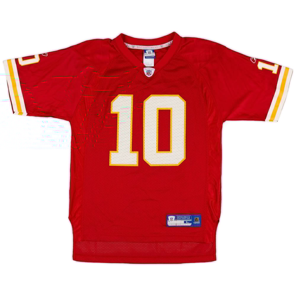 2005-06 Kansas City Chiefs Green #10 Reebok On Field Home Jersey (Excellent) L.Kids