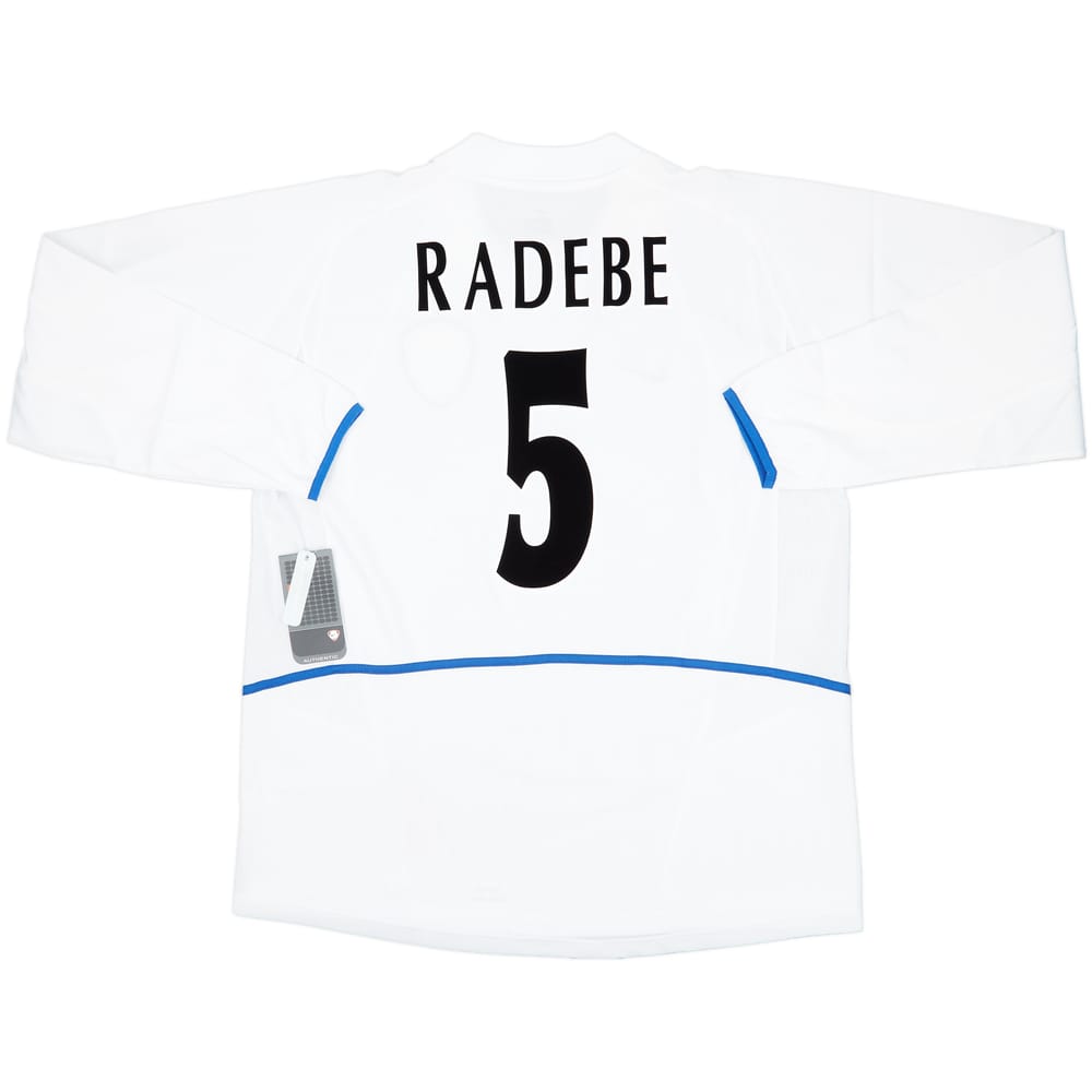 2002-03 Leeds United Home L/S Shirt Radebe #5 (XL)