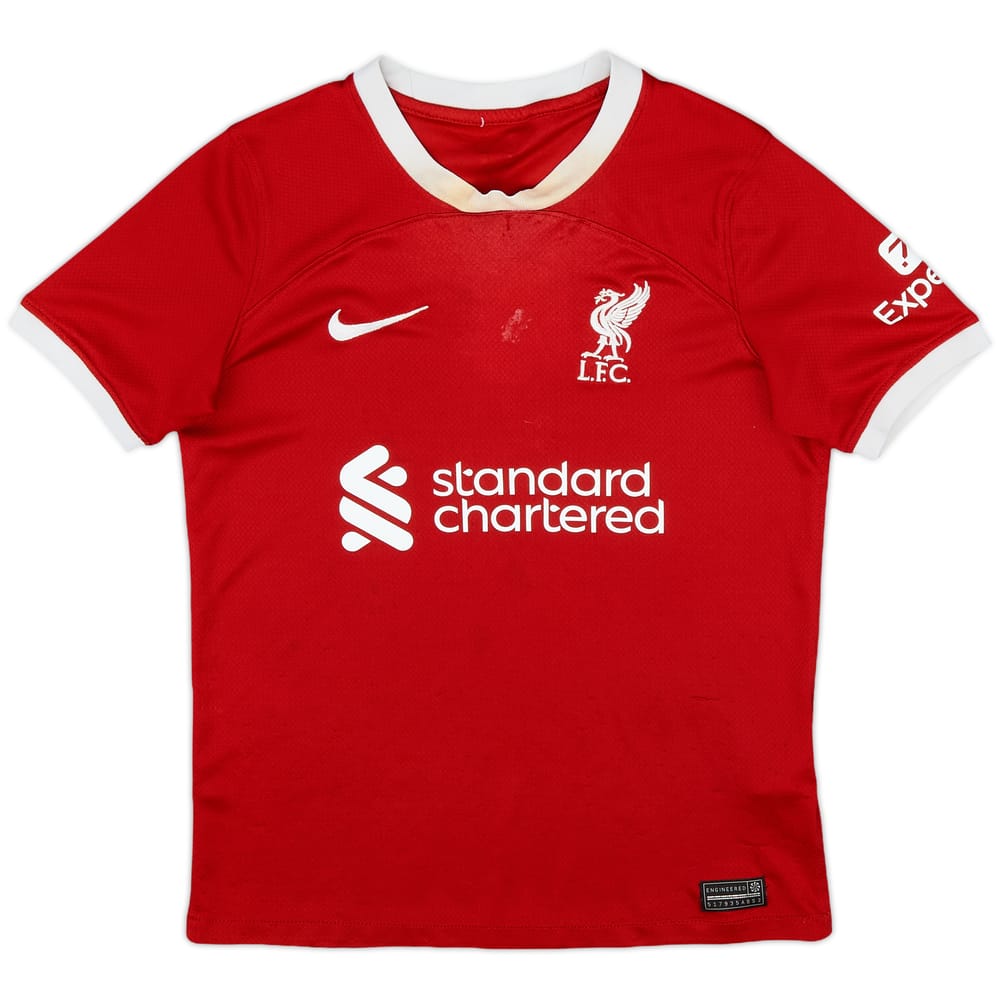 2023-24 Liverpool Home Shirt - 4/10 - (M.Boys)