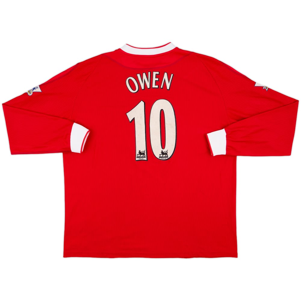 2002-04 Liverpool Home L/S Shirt Owen #10 - 8/10 - (XL)