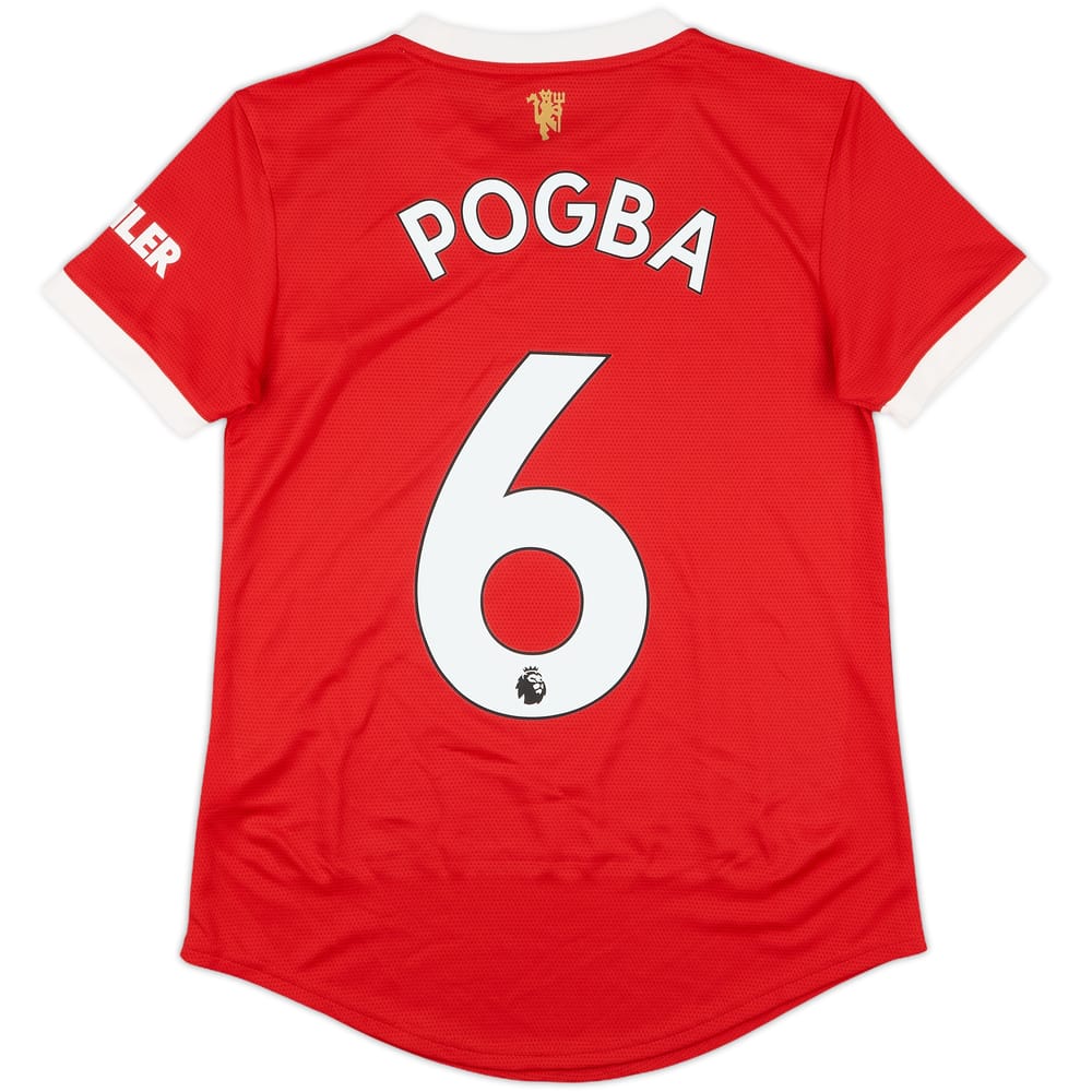 2021-22 Manchester United Home Shirt Pogba #6 (Women's XS)