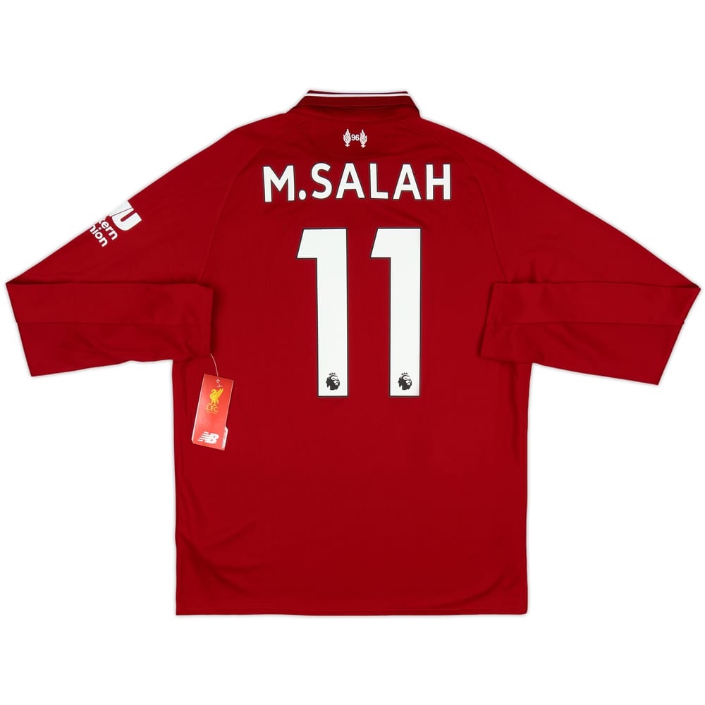 2018-19 Liverpool Home L/S Shirt M.Salah #11 (S)