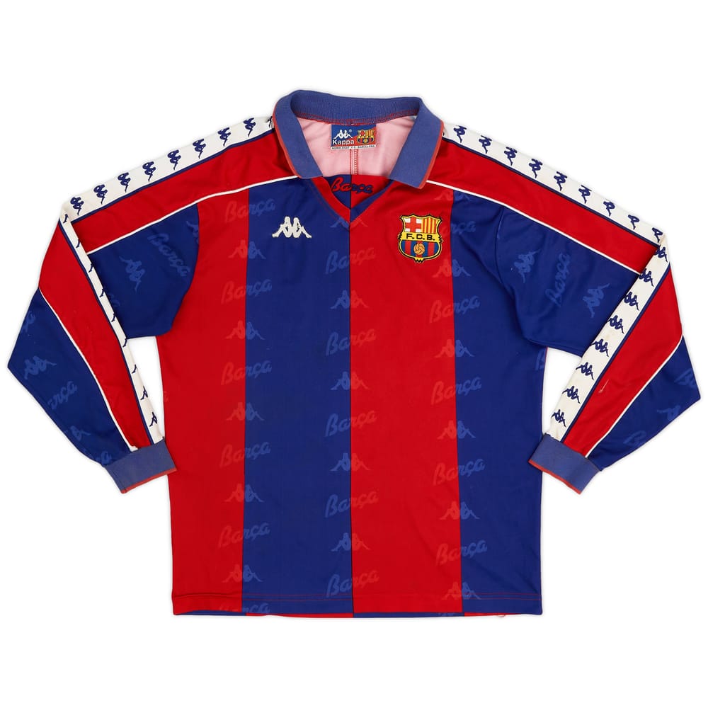 1992-95 Barcelona Home L/S Shirt - 7/10 - (S)