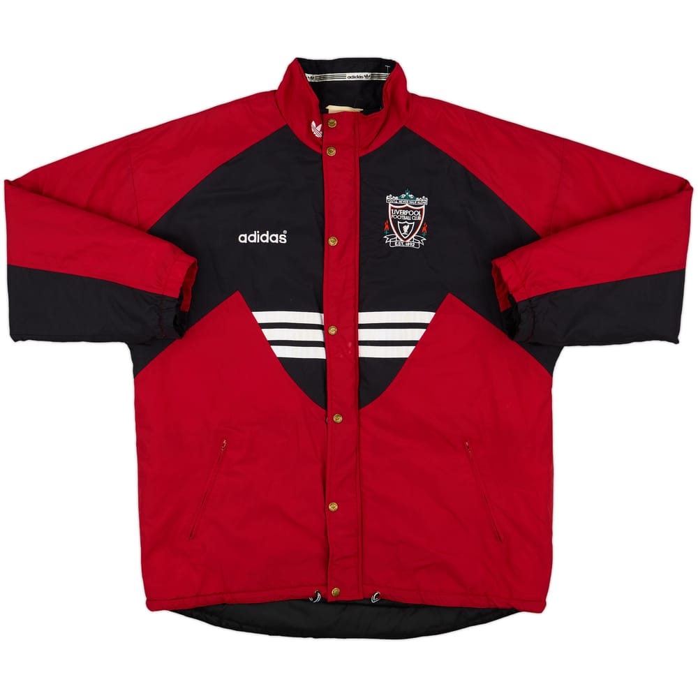 1993-95 Liverpool adidas Padded Bench Coat - 8/10 - (XL)