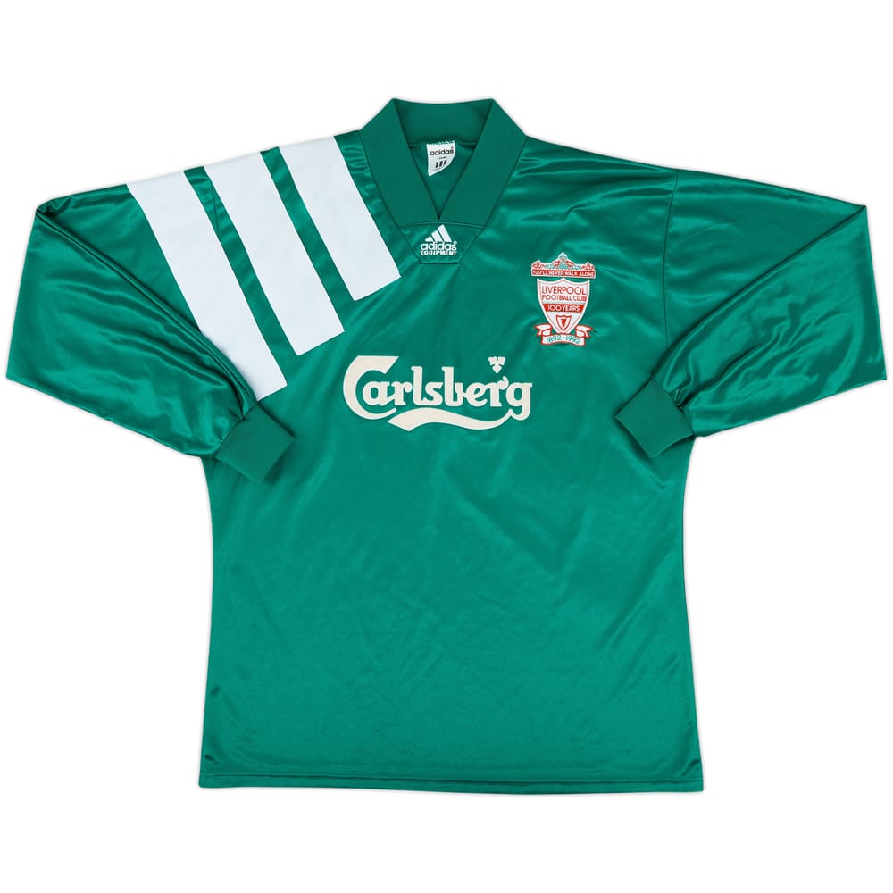 1992-93 Liverpool Player Issue Centenary Away L/S Shirt - 9/10 - (L/XL)