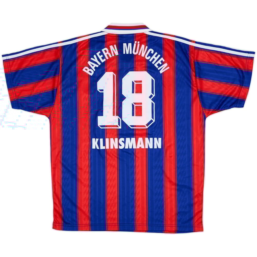 1995-97 Bayern Munich Home Shirt Klinsmann #18 - 8/10 - (L)