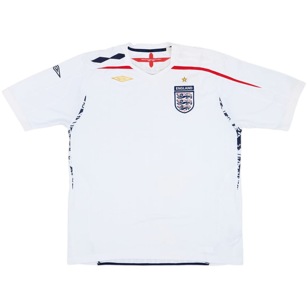 2007-09 England Home Shirt - 5/10 - (XXL)