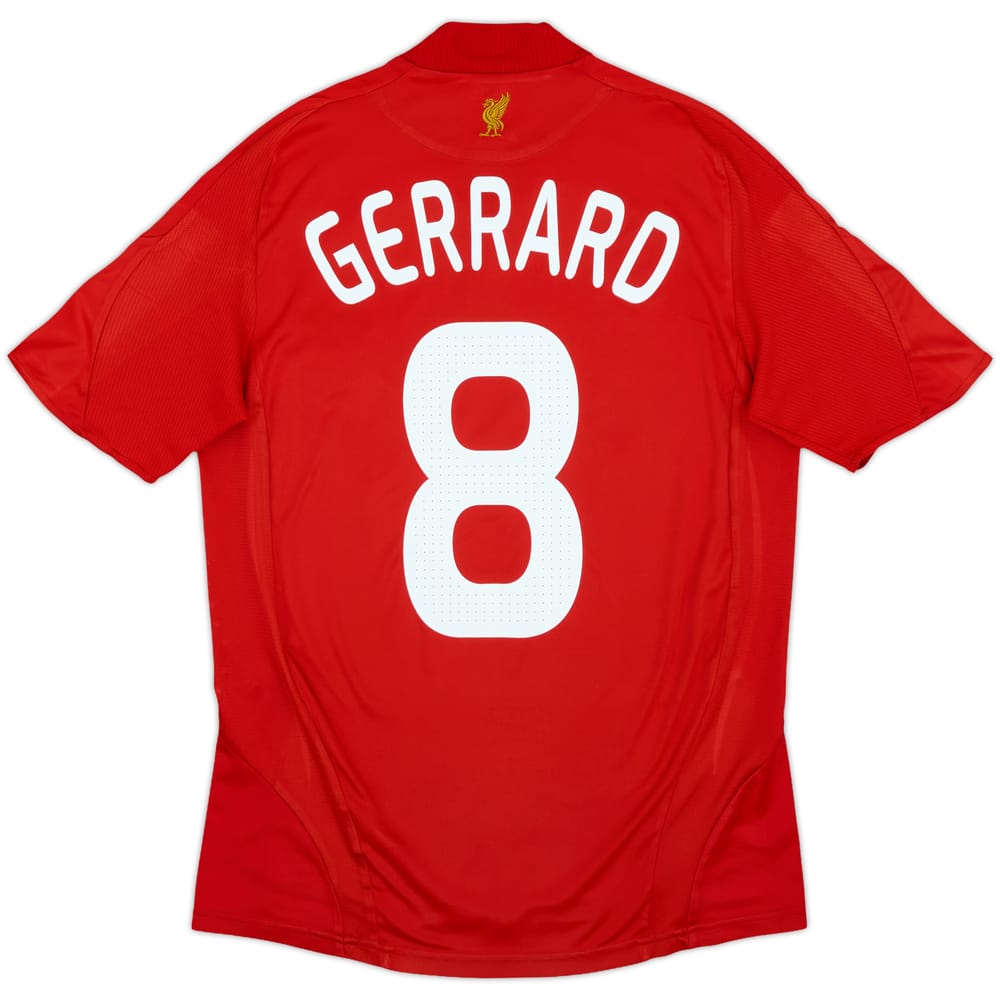2008-10 Liverpool Home Shirt Gerrard #8 - 8/10 - (M)