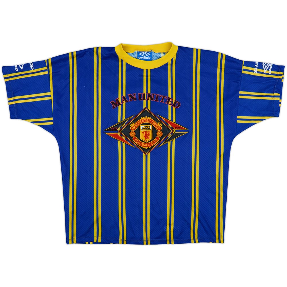 1994-96 Manchester United Umbro Training Shirt - 8/10 - (M)