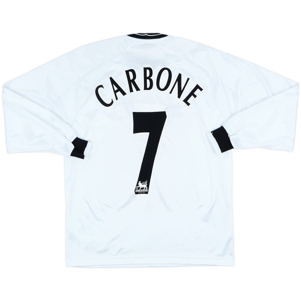 2001-02 Derby County Home L/S Shirt Carbone #7 - 5/10 - (S)