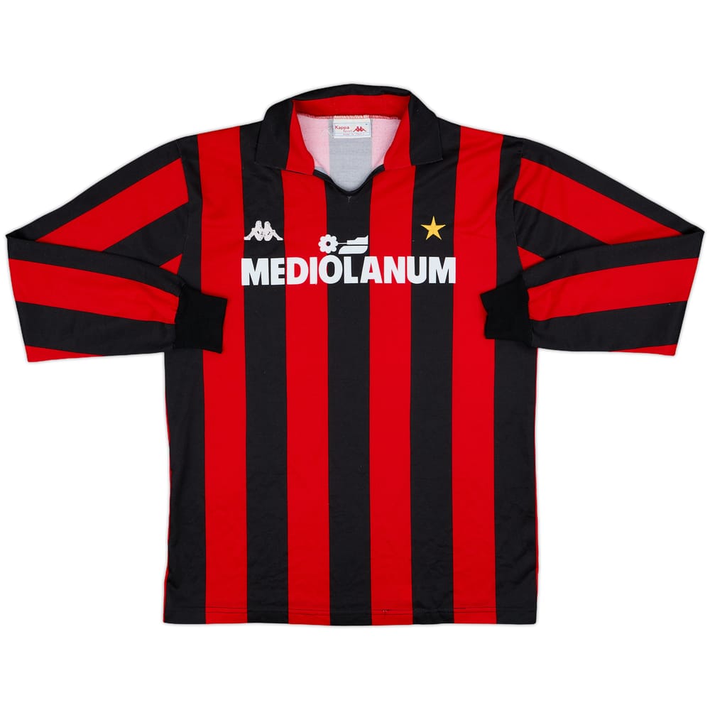 1988-89 AC Milan Home L/S Shirt - 5/10 - (M)