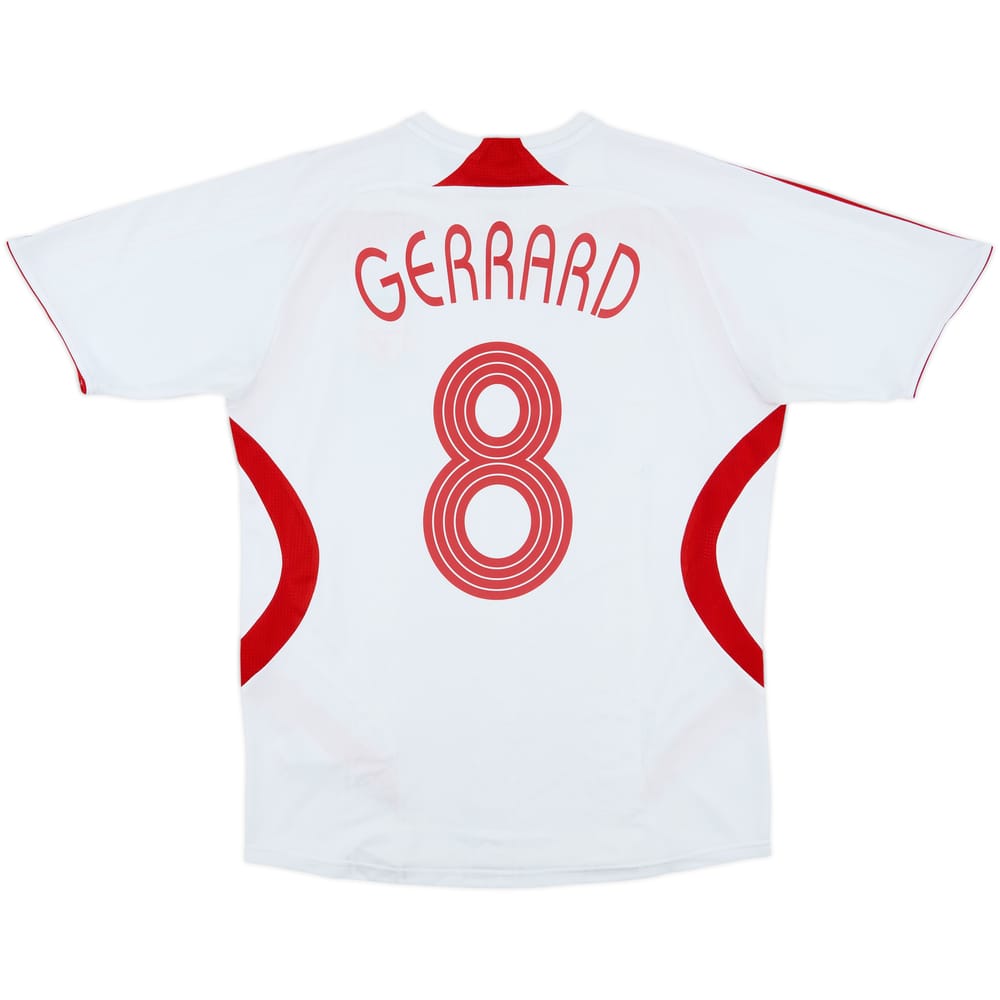 2007-08 Liverpool Away Shirt Gerrard #8 - 7/10 - (L)