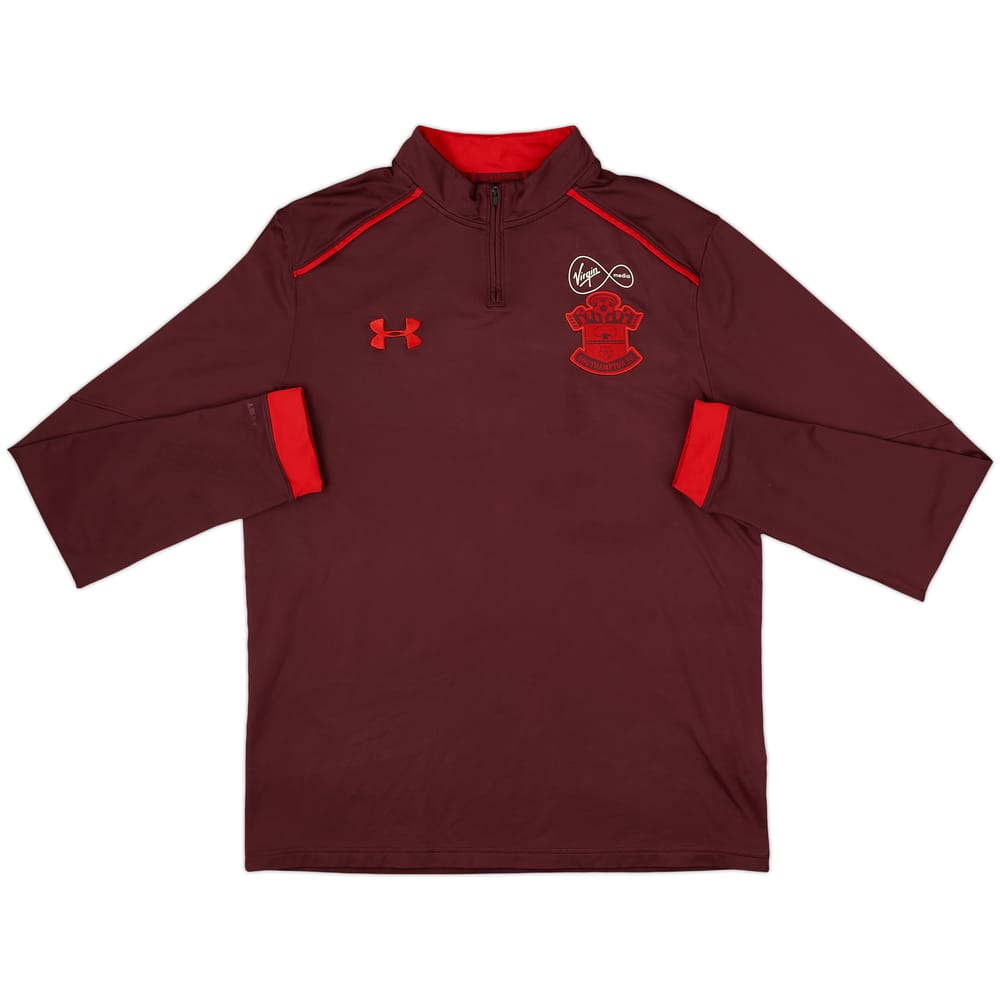 2017-18 Southampton Under Armour Staff Issue 1/4 Zip Drill Top 'MH' - 9/10 - (L)