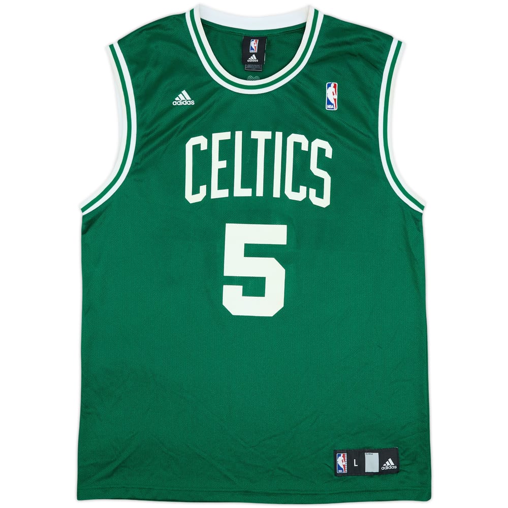 2007-10 Boston Celtics Garnett #5 adidas Away Jersey - 7/10 - (L)