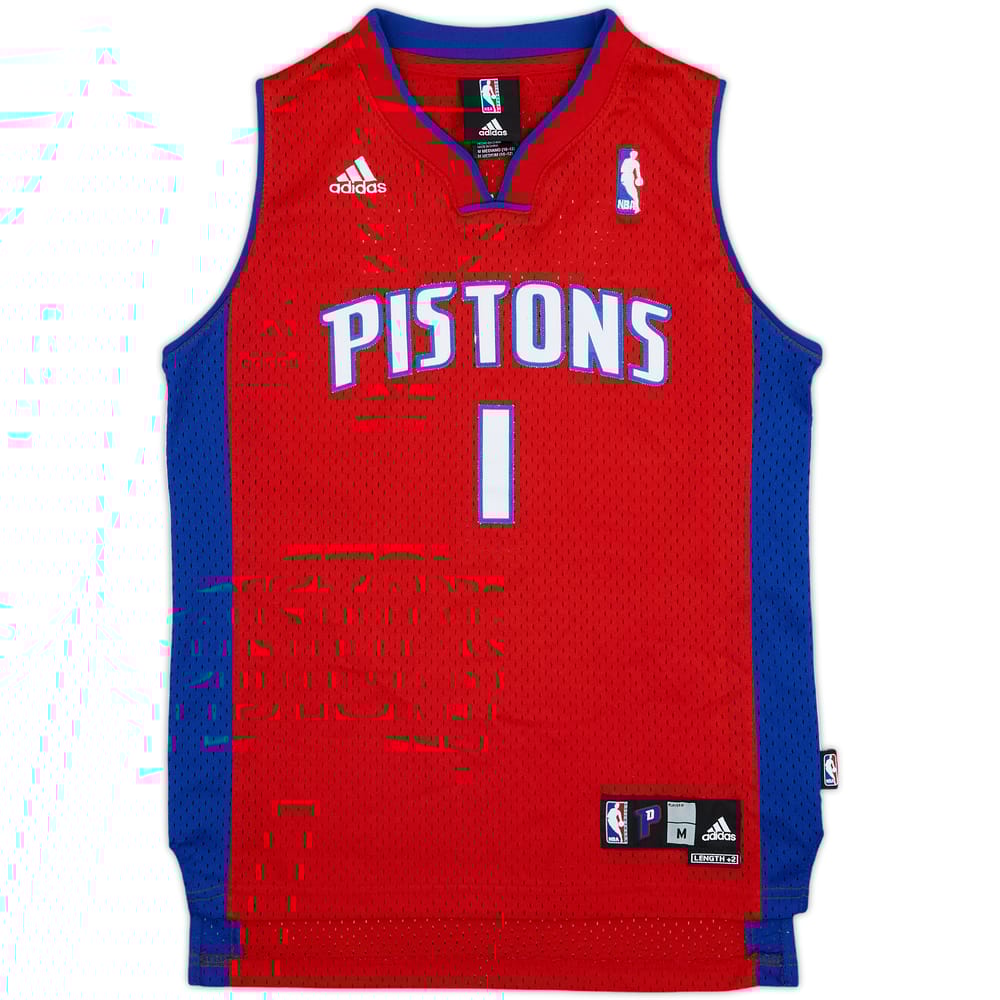 2006-08 Detroit Pistons Billups #1 adidas Swingman Alternate Jersey - 7/10 - (M.Boys)