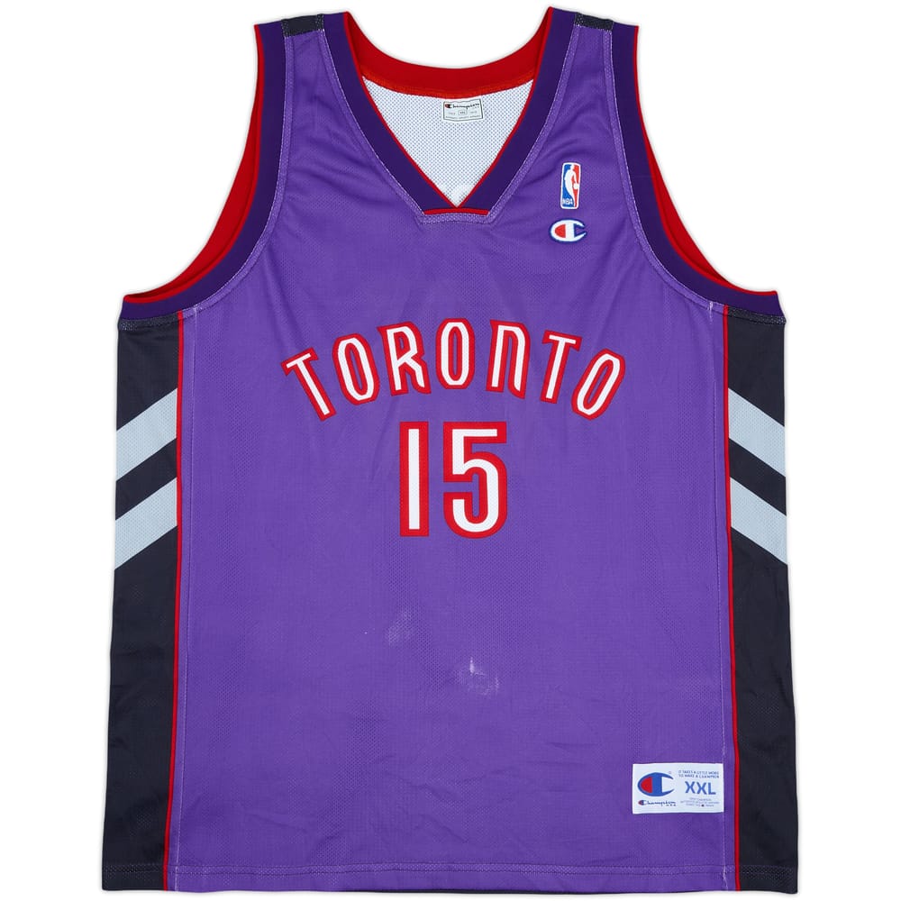 1999-03 Toronto Raptors Carter #15 Champion Away Jersey - 7/10 - (XXL)