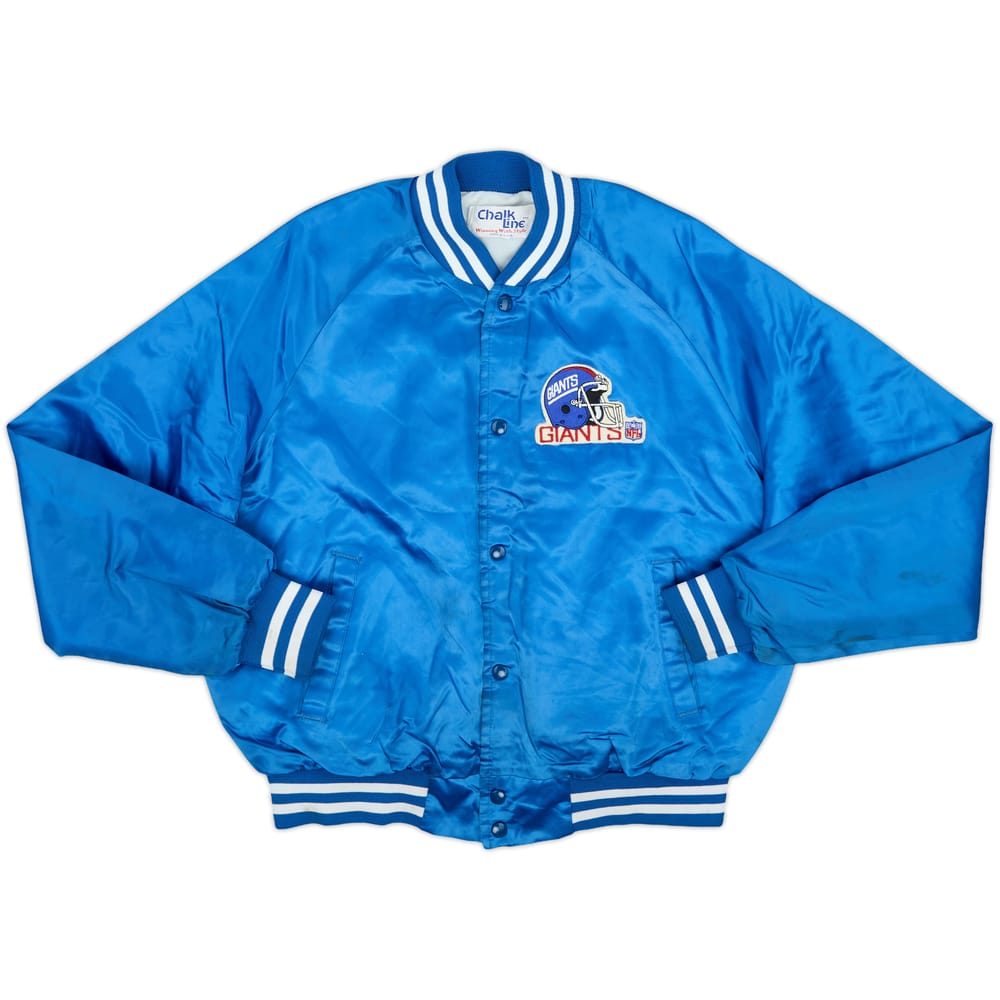 1990s New York Giants Chalk Line Satin Varsity Jacket - 7/10 - (L)