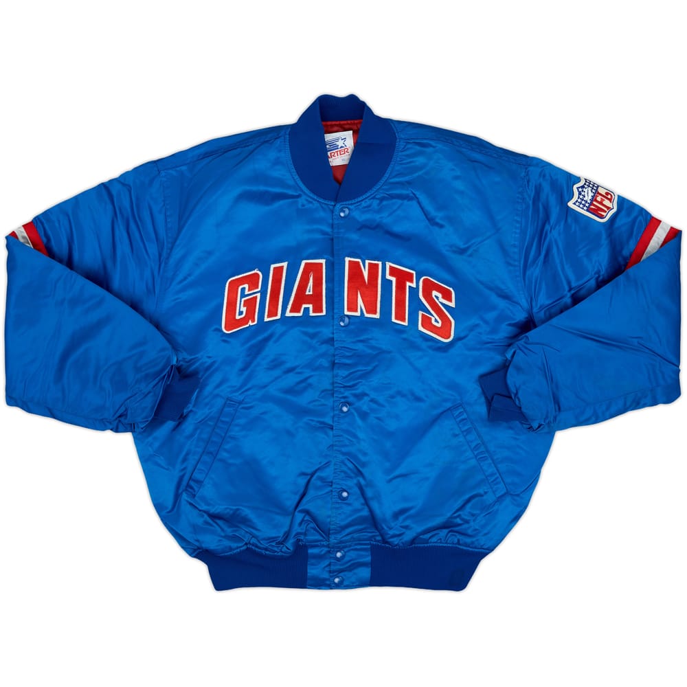 1980s New York Giants Starter Satin Varsity Jacket - 8/10 - (XL)