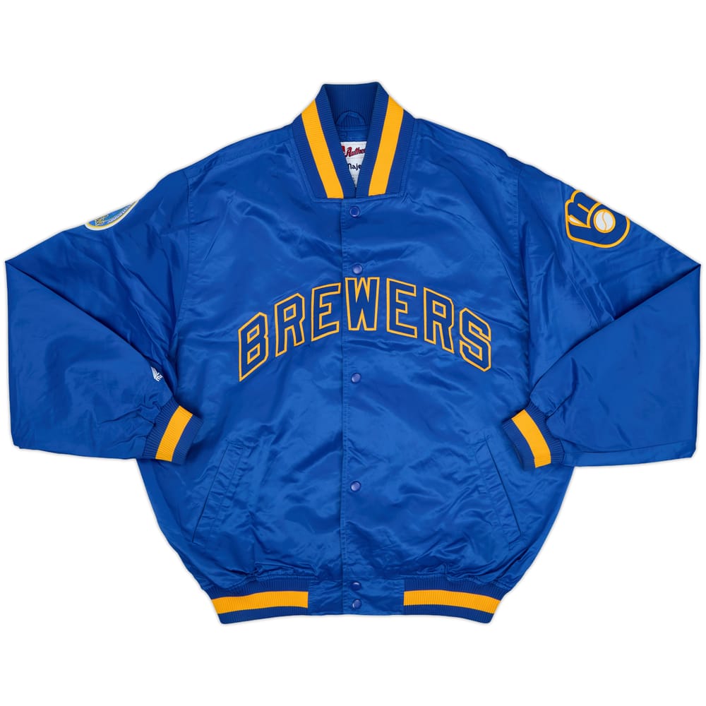 2007 Milwaukee Brewers Majestic Satin Varsity Jacket - 8/10 - (XL)