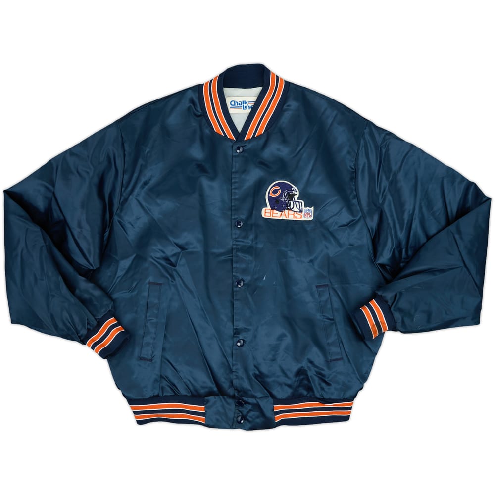 1990s Chicago Bears Chalk Line Satin Varsity Jacket - 7/10 - (XL)