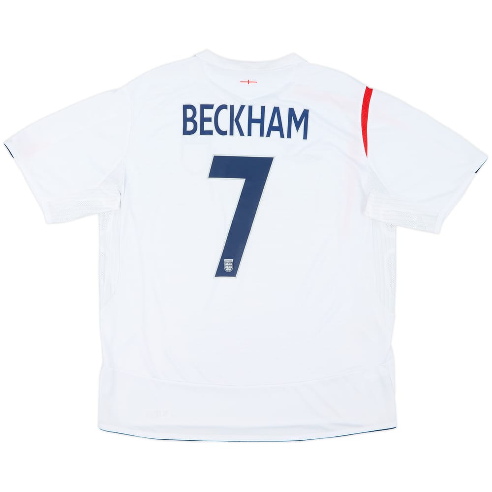 2005-07 England Home Shirt Beckham #7 - 7/10 - (XXL)