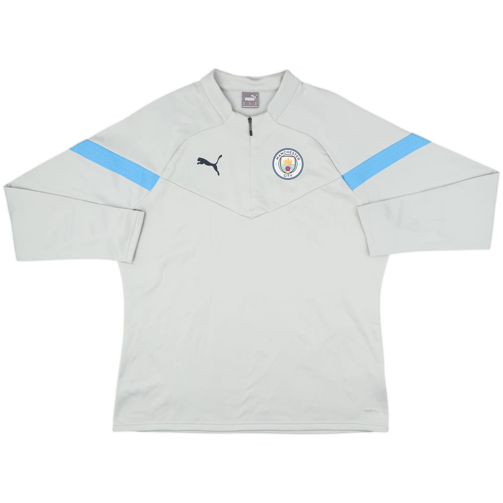 2022-23 Manchester City Puma 1/4 Zip Drill Top - 8/10 - (XL)