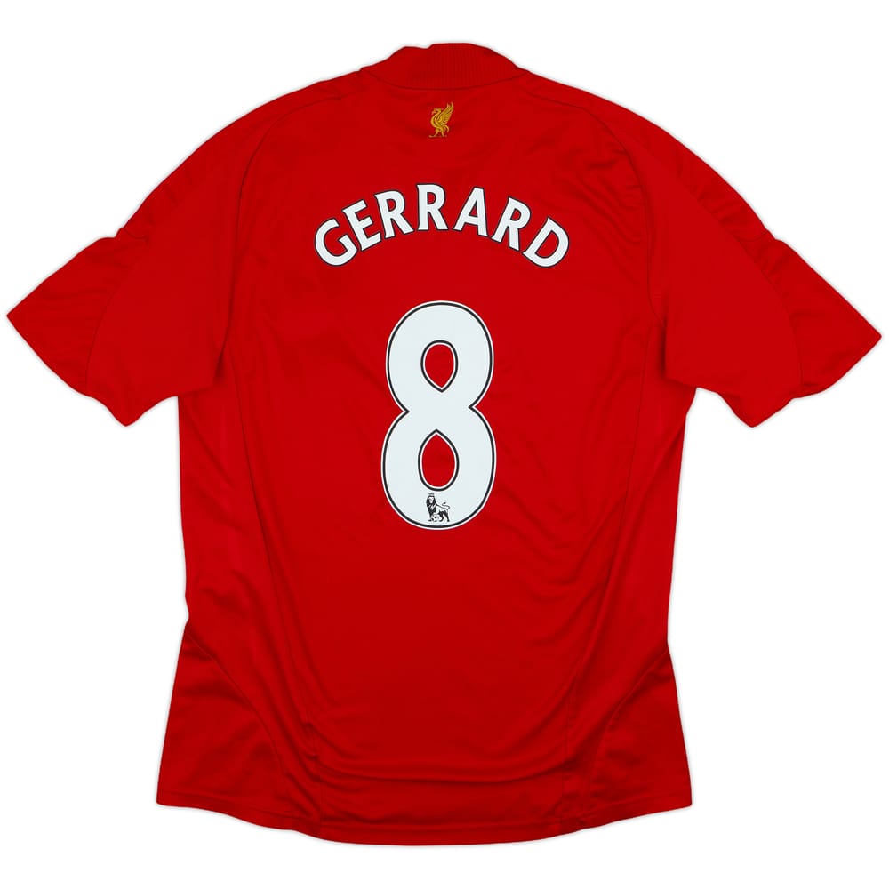 2008-10 Liverpool Home Shirt Gerrard #8 - 8/10 - (M)